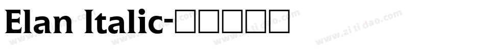 Elan Italic字体转换